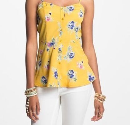 Print Peplum Camisole