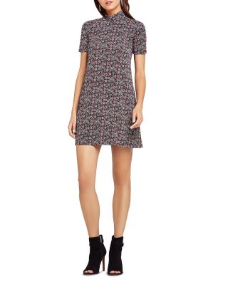 Printed Mock Neck Dress