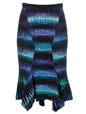 Printed Paneled Skirt