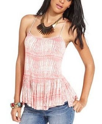 Printed Ruffle Tank