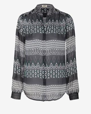 Printed Sheer Blouse