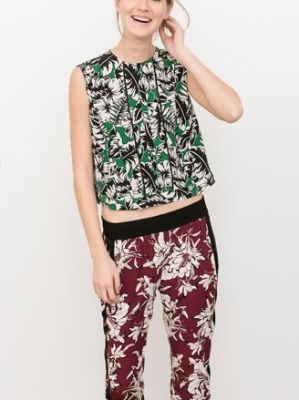 Printed Top with Frills
