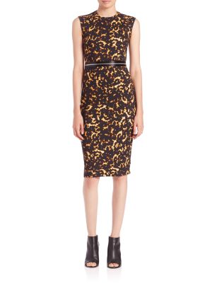 Printed Zip Bodycon Dress