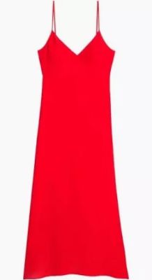 AMI Paris - Cotton Slip Dress in Red