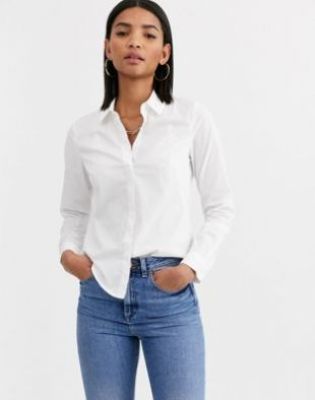 ASOS - White Fitted Long-Sleeve Shirt