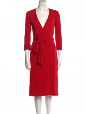Diane von Furstenberg - V-Neck Midi Length Dress