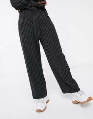 Gestuz - Tara Fine-Stripe Trousers with Belt