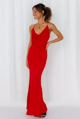Hello Molly - Words of Warning Maxi Dress in Red