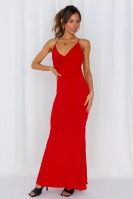 Hello Molly - Words of Warning Maxi Dress, Red