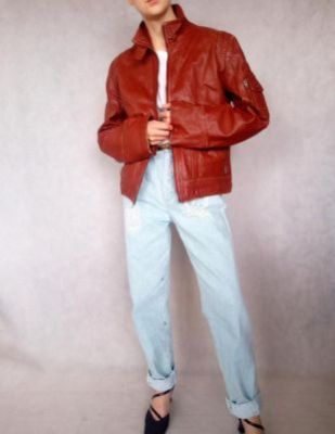 Ides Alexander's - Brown Leather Motorcycle Jacket