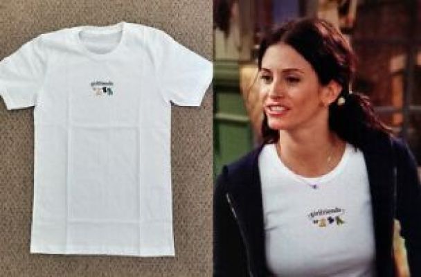 Kiss - Monica Geller Friends T-Shirt, Inspired Replica, White