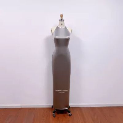 LausenCrafts - Dark Silver Satin Slip Dress