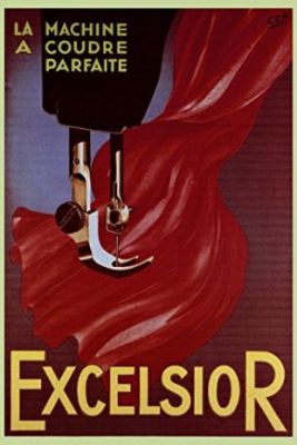 Excelsior Sewing Machine Advertisement Art Print, Poster Hanger