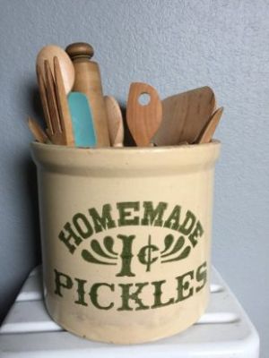 Replica - Antique Vintage Homemade 1c Pickles Crock
