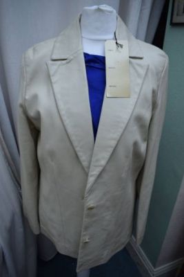 Cream Leather Jacket