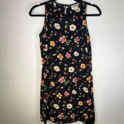 Vintage 80's 90's Skylar Blue Midi Dress Floral Print