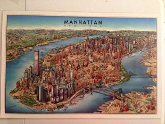 Unique Media - Manhattan Laminated Map
