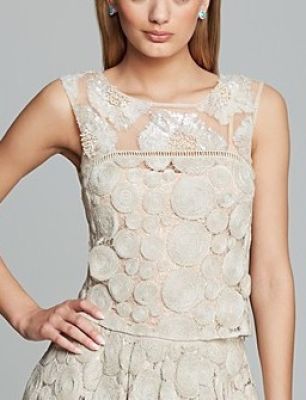 Raffia Lace Embellished Top