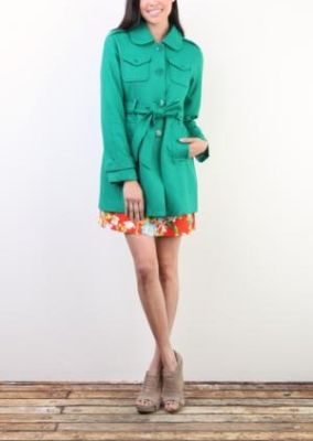 Raglan Sleeve Coat with Epaulettes