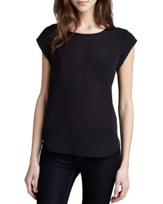 Rancher Cap-Sleeve Blouse