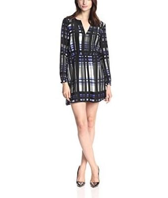 Rava Plaid Silk Dress