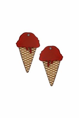 Red Ice Cream Earrings