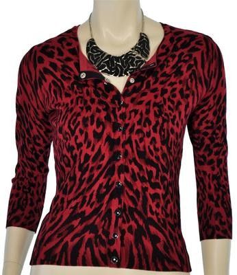 Red Leopard Cardigan
