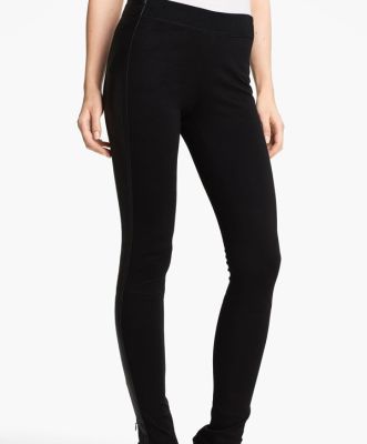 'Renard' Leather Tuxedo Stripe Leggings