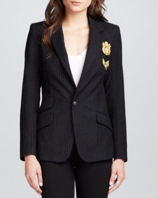 Revelry Pinstripe Emblem Jacket