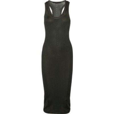Ribbed-knit maxi dress