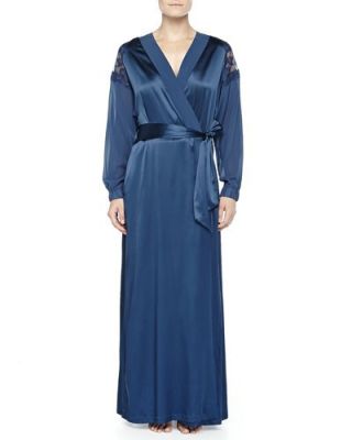 Ricamato Lace-Tulle Satin Robe