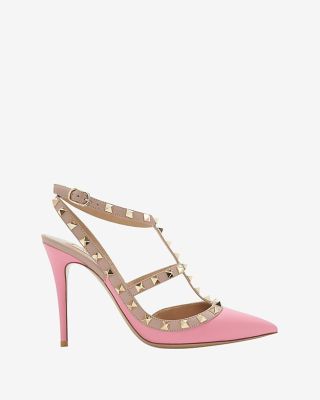 Rockstud Cage Pump in Bubble Gum Pink