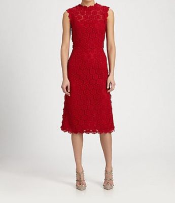 Rose Guipure Lace Dress