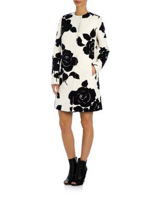Rose Jacquard Coat