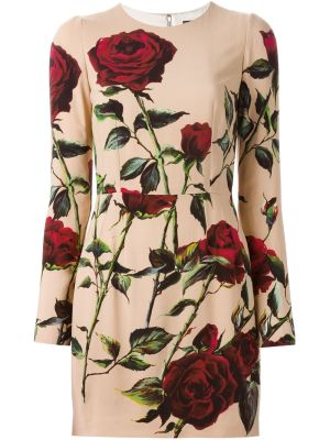 rose print dress