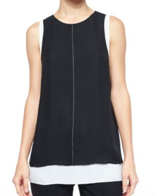 Round-Neck Double-Layer Tank Top