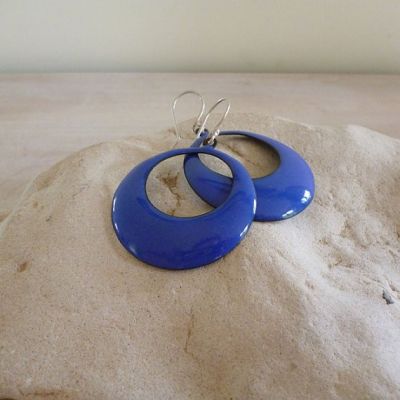 Royal purple hoop earrings