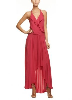 Ruffle Front Crossover Dress