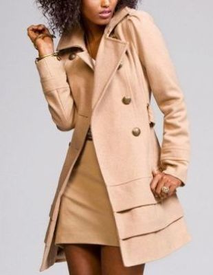 Ruffled Bottom Trench Coat