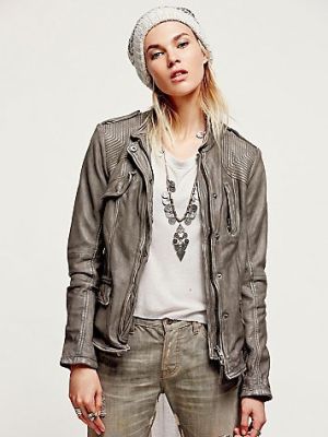Rumpled Leather Blazer
