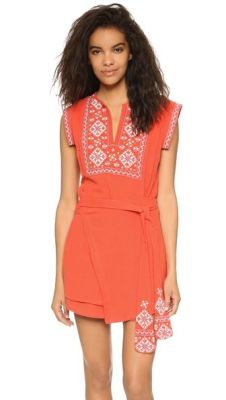 Running Wild Embroidered Mini Dress