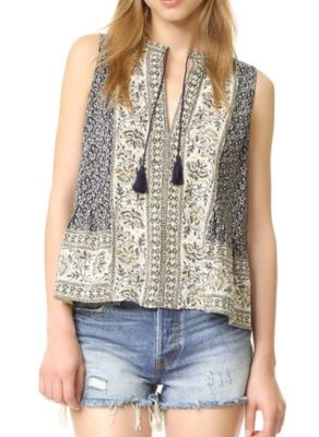 Sabine Sleeveless Ruffle Top