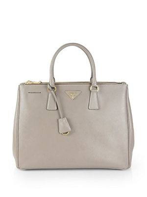 Saffiano Lux Double-Zip Tote Bag