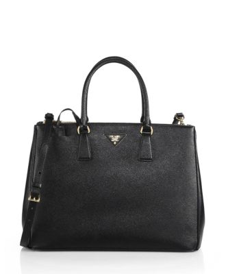 Saffiano Lux Double-Zip Tote