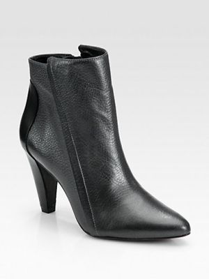Sapphire Leather Ankle Boots