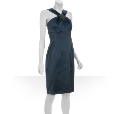 Sateen Beaded Applique Dress