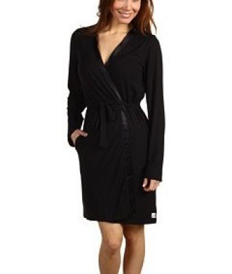 satin black robe