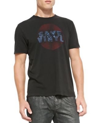 "Save Vinyl" Crewneck Tee
