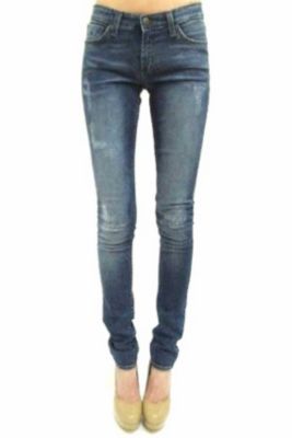 Scratch Fade Skinny in Blue