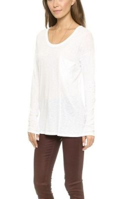 Seamed Pocket Long Sleeve Tee